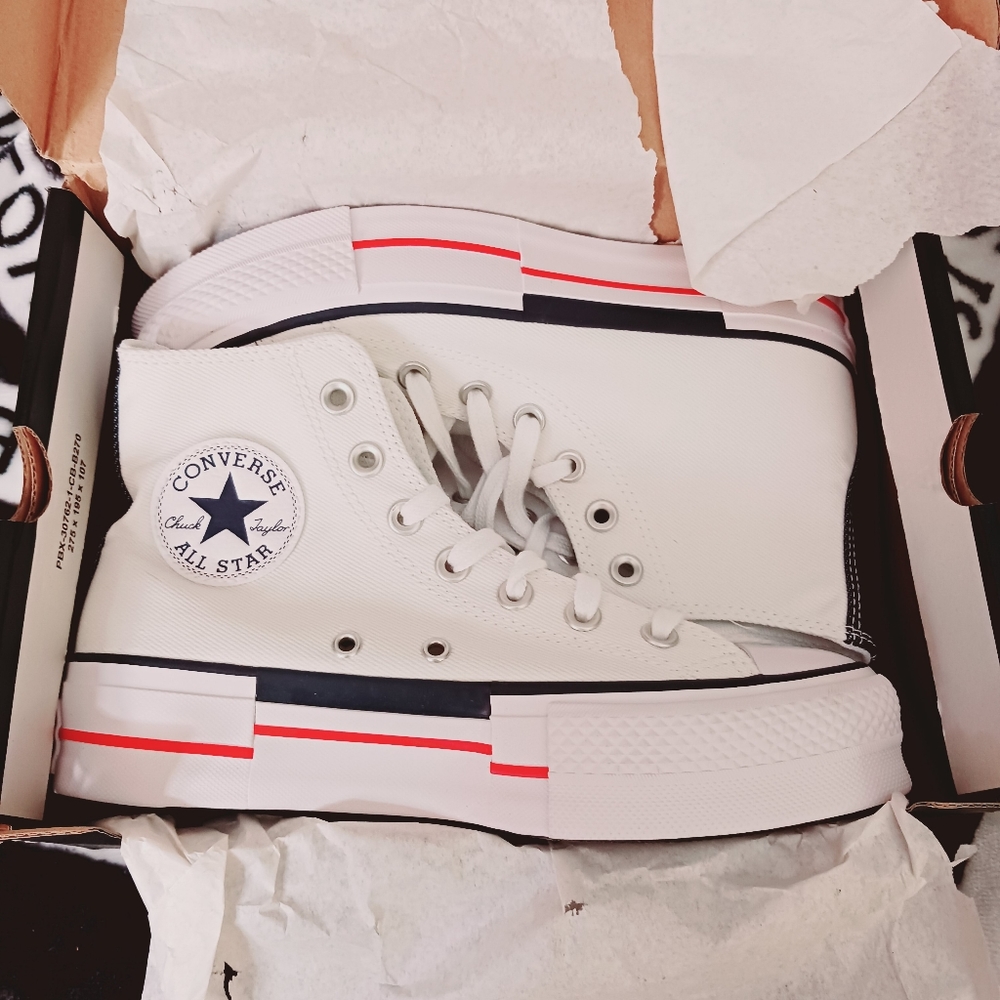 Converse Chuck Taylor All Star Lift Retro Denim Shoes Size 6 - Picture 3 of 12